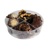 Box of Caramel Chocolate Covered Nuts - Assorted Variety of Chocolate Nuts, Pecan Patties, Almond, Cashew Clusters, Kosher - Dairy Free Chocolate Gift
