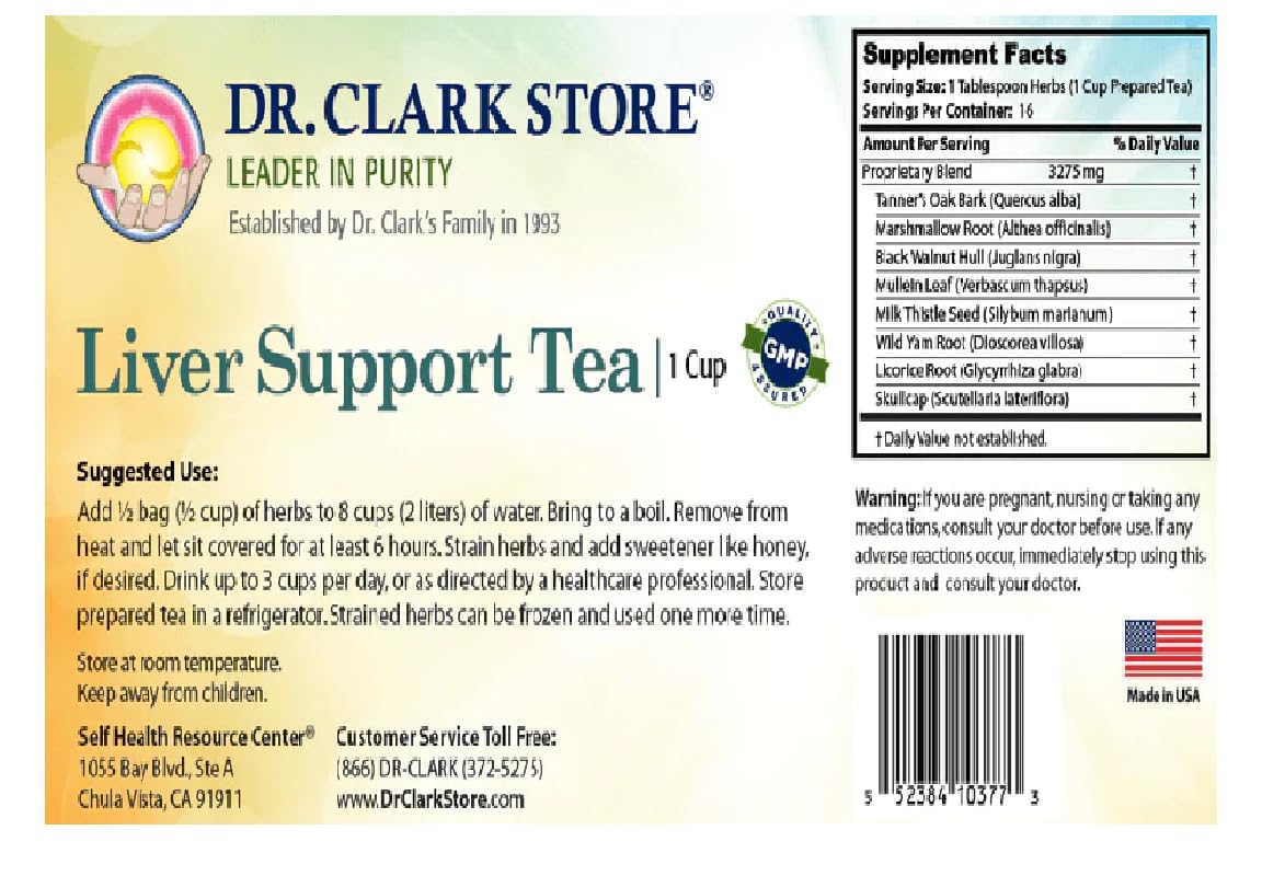 Dr. Clark Store Liver Support Tea - 1 Cup, Supports Liver Detox & Health