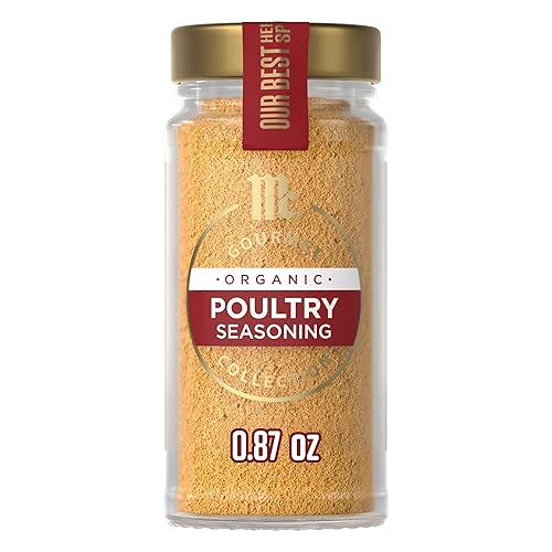 McCormick Gourmet Collection Poultry Seasoning, Organic, Non GMO, Kosher, Our Best Herbs & Spices, Blend of Thyme, Sage & Other Spices, Elevates Roast