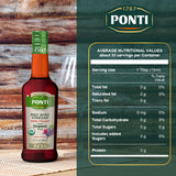 Ponti 100% Italian Red Wine Vinegar for Cooking - Organic Red Wine Vinegar with Balanced Acidity & Harmonious Bouquets - Ideal for Salads, Seafood and Dark Meats - USDA Certified, 16.9 fl oz