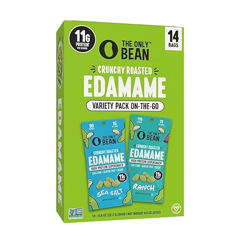 The Only Bean Crunchy Roasted Edamame Variety Pack Snack, 14 Bags (pack of 2)