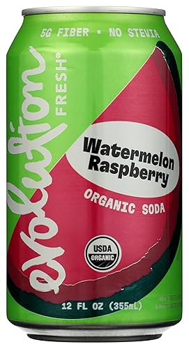 Evolution Fresh Soda Fruit Watermelon Raspberry Organic, 12 Fl Oz
