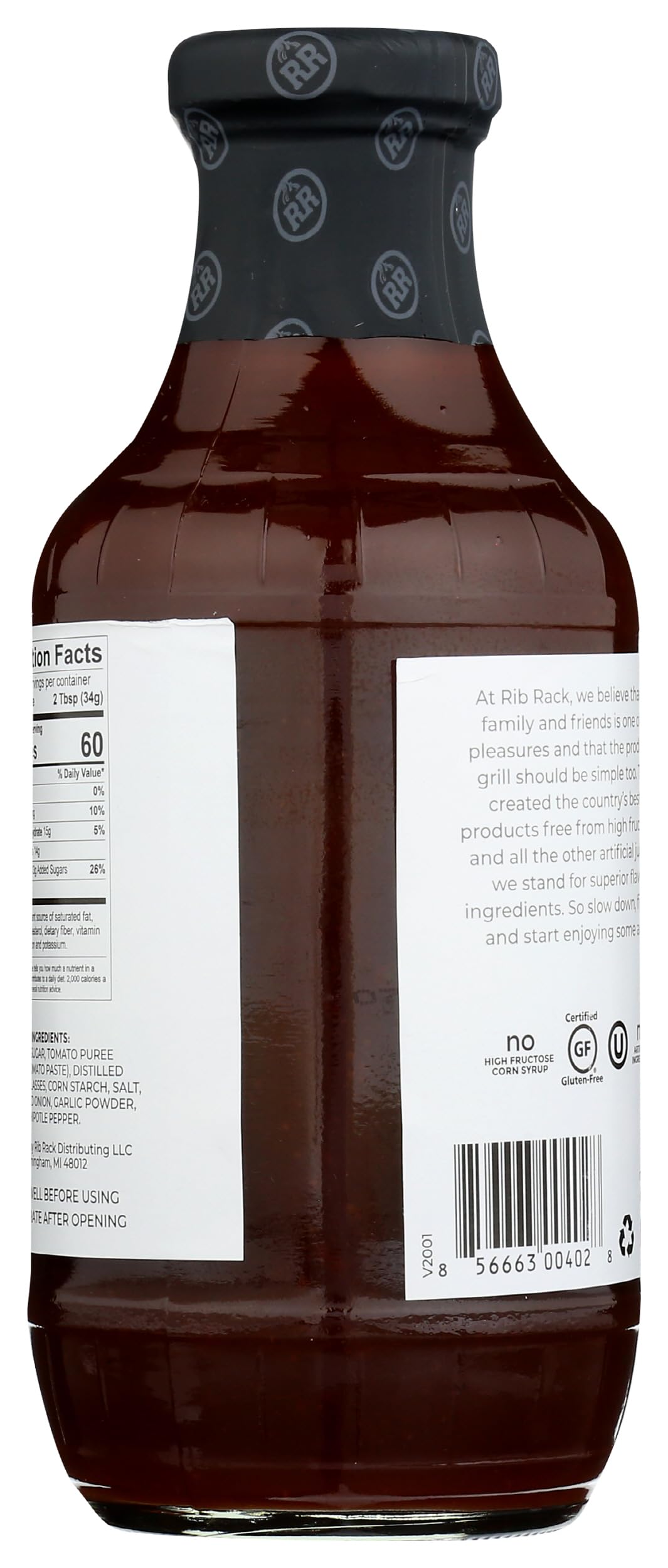 Rib Rack Hot Cayenne BBQ Sauce, 19 OZ