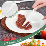 ECOLipak Heavy Duty Compostable Paper Plates Set - 350 Biodegradable Plates & Eco Friendly CPLA Cutlery for DInnerware, Party, Camping & BBQ