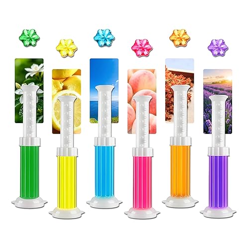 yayue Toilet Gel, 72 Count 6 Kinds Of Scent Toilet Cleaner Bowl Gel Stamp Kit Air Freshener (6, 6-piece set)