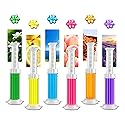 yayue Toilet Gel, 72 Count 6 Kinds Of Scent Toilet Cleaner Bowl Gel Stamp Kit Air Freshener (6, 6-piece set)