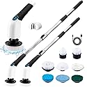 Electric Spin Scrubber, Cordless Cleaning Brush Power Shower Scrubber Long Handle Extendable Handheld Electric Scrubber for Bathroom Floor Tub Tile