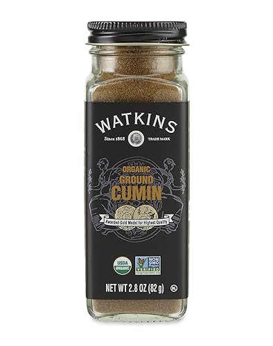Watkins Gourmet Organic Spice Jar, Ground Cumin, Non-GMO, Kosher, 2.8 Ounce Jar, 1-Pack