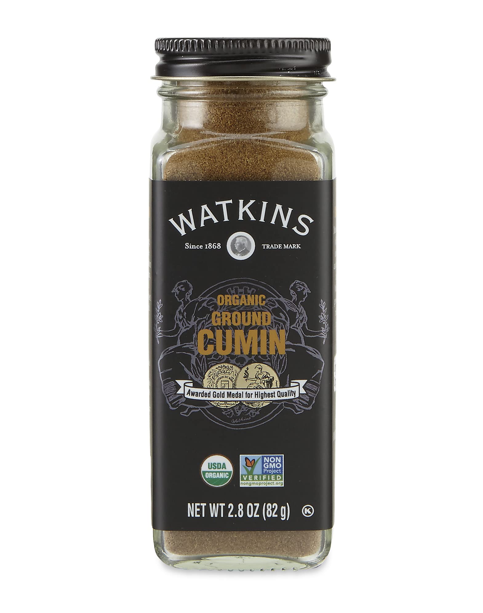 Watkins Gourmet Organic Spice Jar, Ground Cumin, Non-GMO, Kosher, 2.8 Ounce Jar, 1-Pack