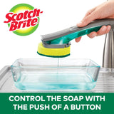 Scotch-Brite Heavy Duty Advanced Soap Control Dishwand Kit, Includes 1 Wand & 5 Refill Pads, Control Soap With A Button, Keep Your Hands Out Of Dirty
