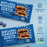 Nature's Bakery Whole Wheat Fig Bars, Blueberry, 1- 12 Count Box of 2 oz Twin Packs (12 Packs), Vegan Snacks, Non-GMO