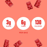 SmartSweets Cinnamon Bears Gummy Candy: 1.8oz (Pack of 14), Gummy Candy with Low Sugar, Low Calorie, No Artificial Sweeteners, Plant-Based