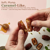 Sahara Gold Non Pitted Medjool Dates - Whole, Sticky, Gluten-Free Natural Sweet Fresh Dates Medjool - Soft Chewy, High Fiber Fruit - Perfect