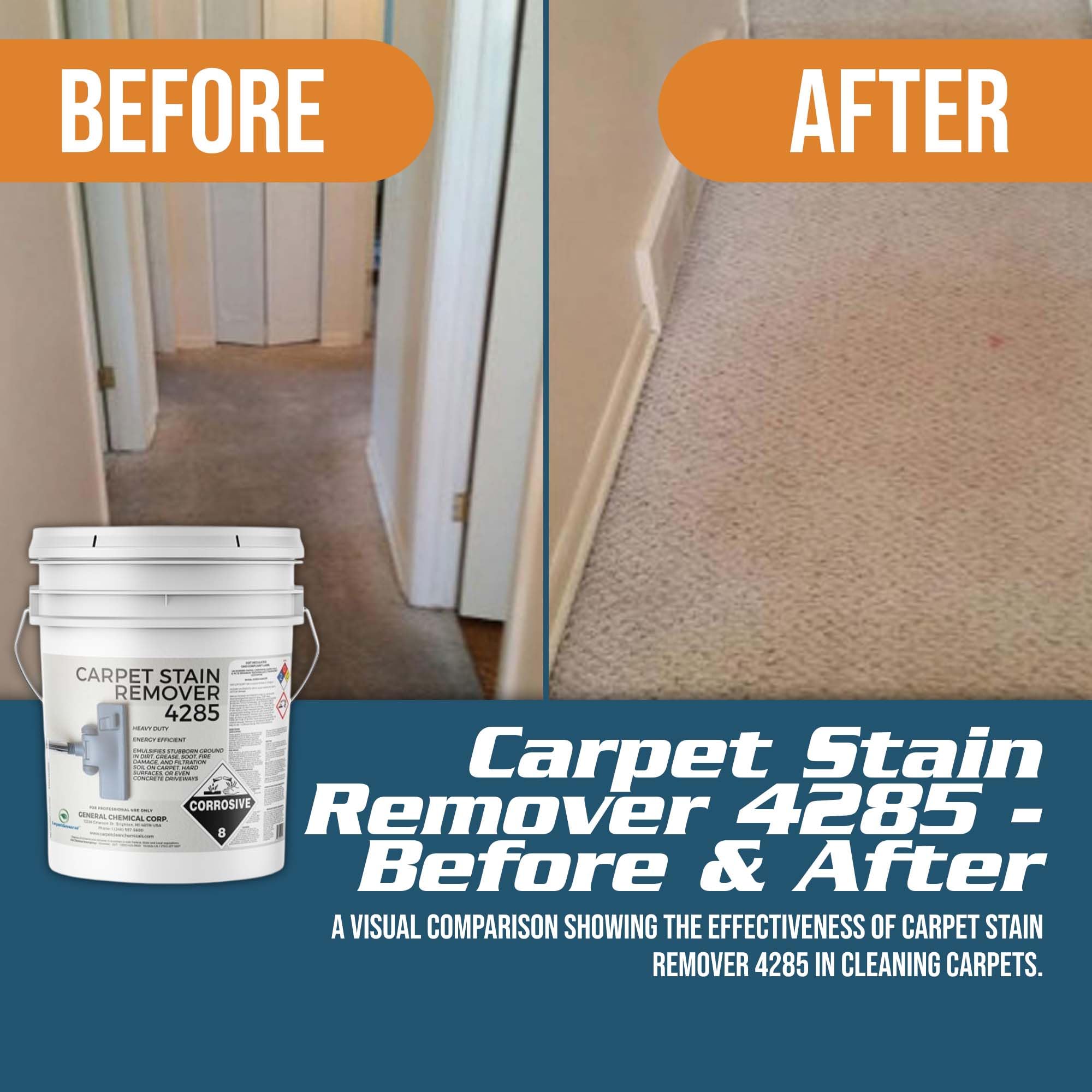 CarpetGeneral - Heavy Duty Carpet Stain Remover 4285 - Easy Clean and Professional Carpet Cleaner Products - Residential & Commercial Multi-Purpose