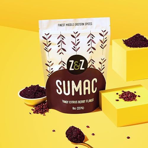 Sumac by Z&Z | Ground Sumac Spice Made from Fresh Tangy Citrus (Sumac) Berries | Turkish Sumac Seasoning for Marinades, Salads, Rice, & Hummus |