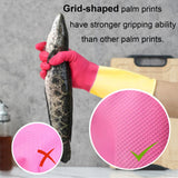 ROYAKI Household Cleaning Gloves, Waterproof Cleaning Protective Dishwashing Rubber Gloves, 2 Pairs Size Large