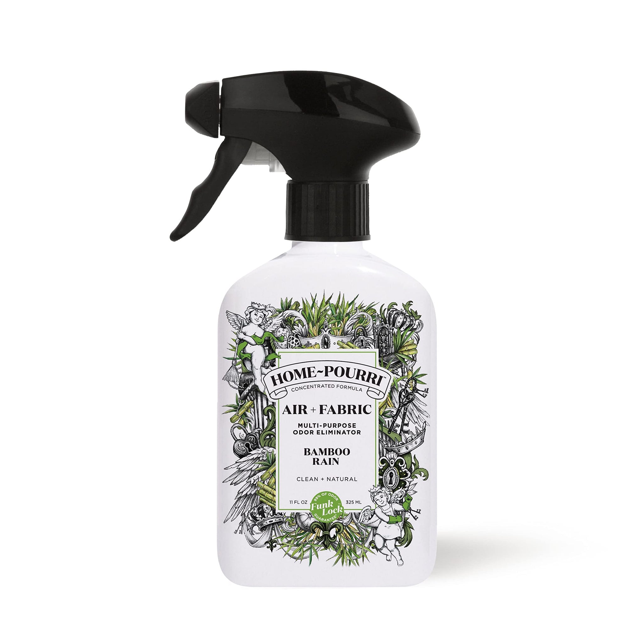 Home-Pourri Air + Fabric Multi-Purpose Odor Freshener Spray, Bamboo Rain, 11 Fl Oz - Jasmine, Bamboo and Fresh Grass