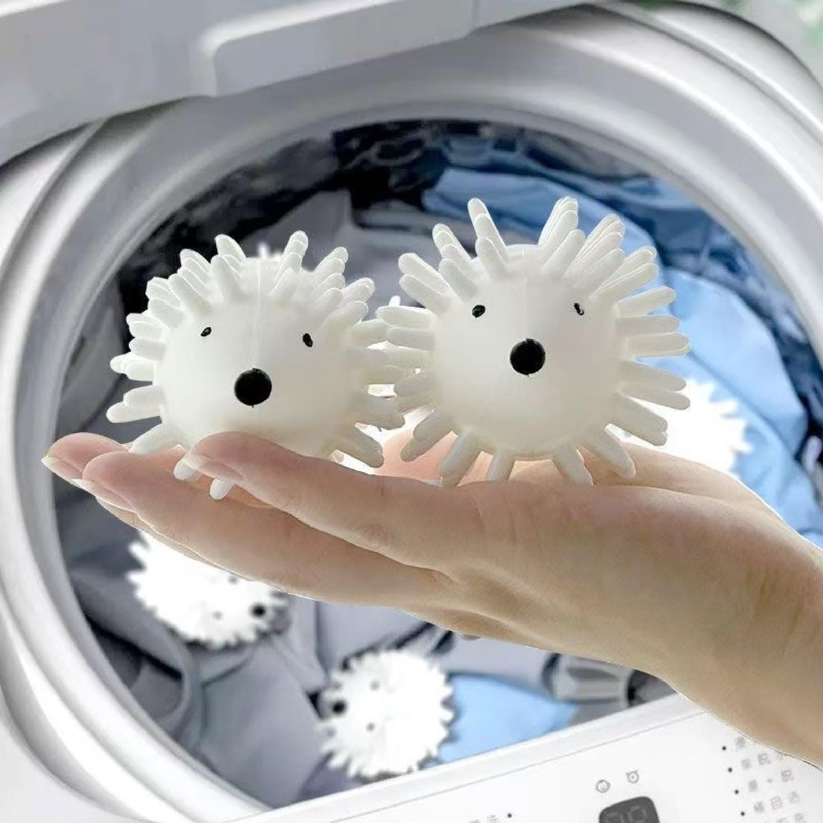 5 Laundry Balls for Cleaning, Anti tangling, Anti Hair Removal, and Anti Knotting. Large Cleaning Ball Drum for Washing Machines