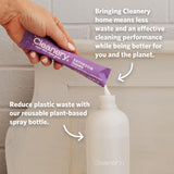 Cleanery Bathroom Cleaner Powder Concentrate Refills 4 Pack, Makes 24 fl oz Each, Lavender & Citrus