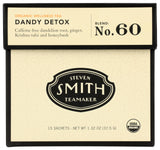 Smith Teamaker | Dandy Detox - Dandelion Root, Spicy Krishna Tulsi, Ginger & Honeybush | Caffeine-Free, Herbal, Certified Organic, Vibrant Wellness