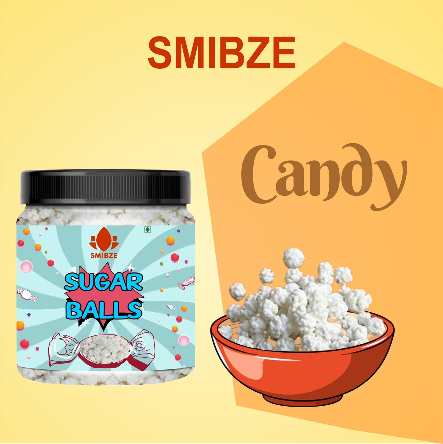 SMIBZE Natural Sugar Balls 100 GM (Pack of 1) SMIBZE