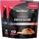 2 Pack Premium Sourdough Starter - French Style Heirloom Dehydrated Sour Dough Starter Culture with Simple Activation Instructions for Homemade