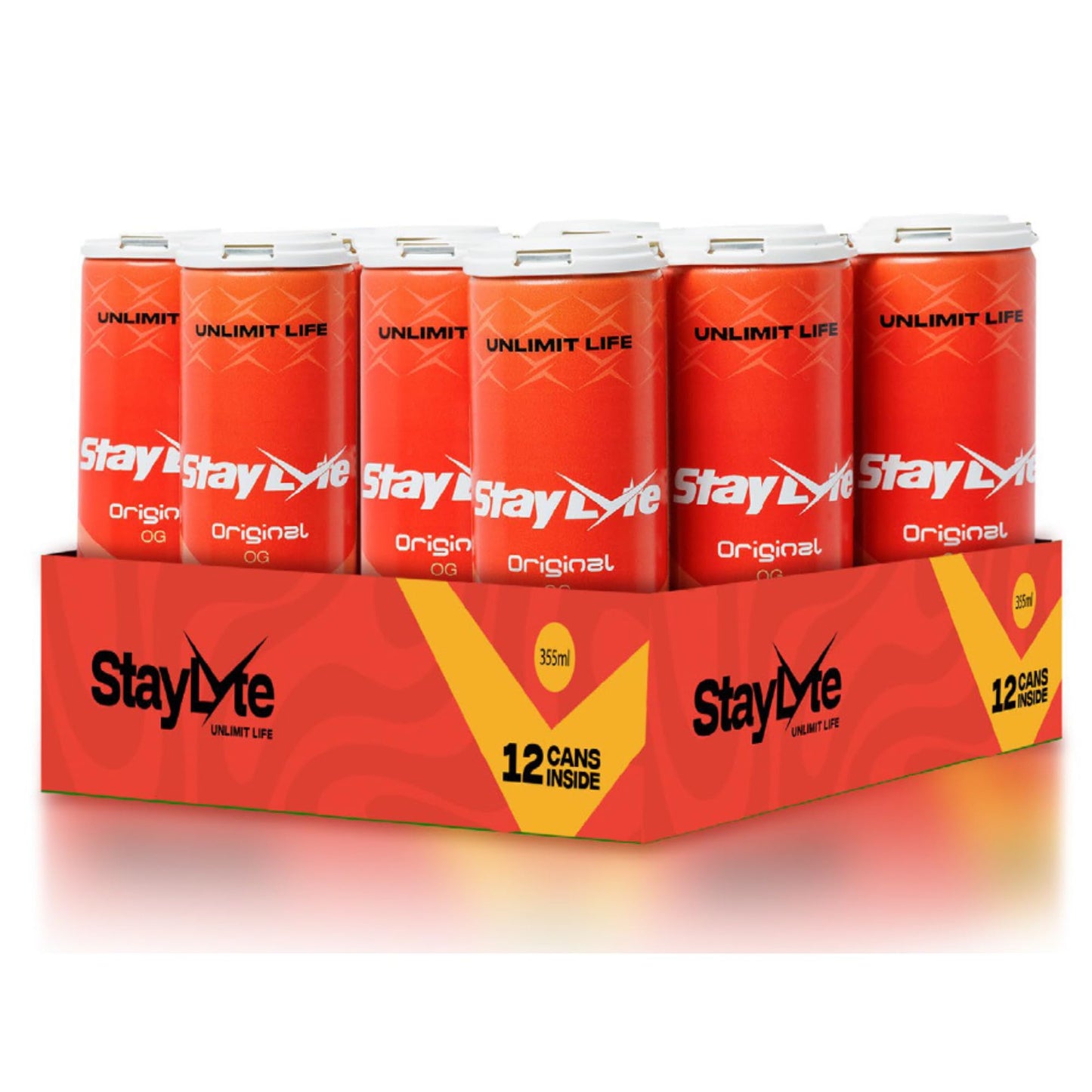 StayLyte Hibiscus Rush - Sparkling Carbonated Electrolyte Drinks, 3-in-1 Recovery Energy Hydration Drinks - Floral Hibiscus Flavor - 425mg