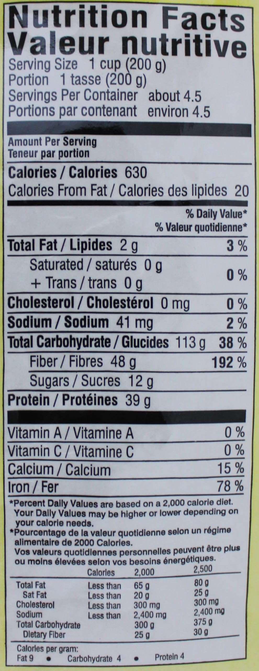Yellow Split Peas 2 Lb