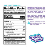 Freeze Dried Sour Gummy Worms, Crazy Candy Sour Crispy Crawlers - Tangy Coating Crunchy Candy, Hollow Texture Treats