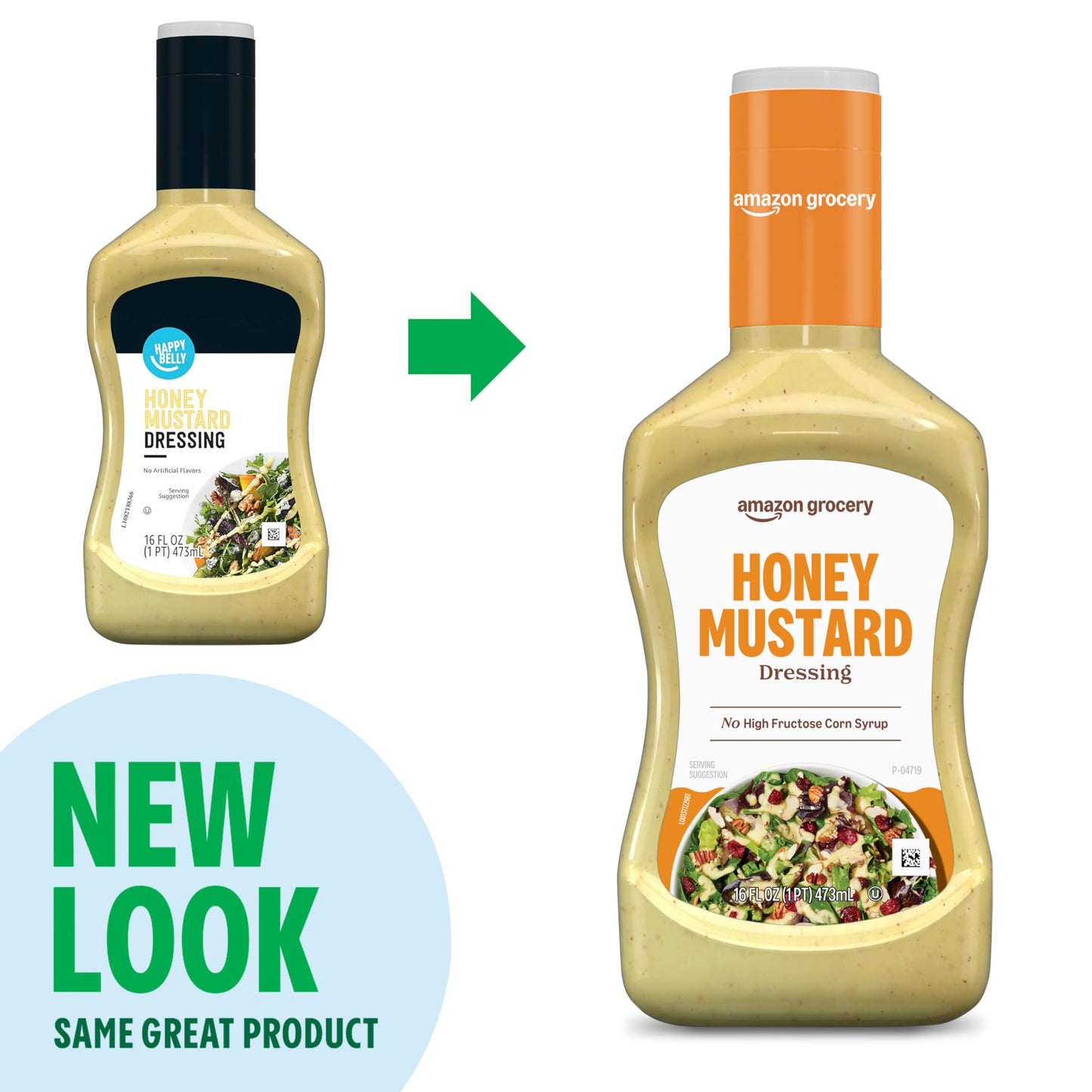 Amazon Grocery, Honey Mustard Dressing, 16 Fl Oz