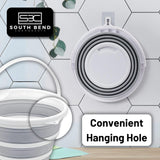 South Bend Components 2.6 Gallons Collapsible Bucket with Handle, Space Saving Design Portable Foldable Water Pail for Indoor/Outdoor, Mop, Boating