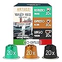 Artuzzi 60ct - Coffee Pods I Compatible with Nespresso Original Machines | Espresso Ristretto Lungo Coffee Capsules | Espresso Variety Pack I Aluminum