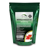 Zokiva Nutritionals - Moringa Hibiscus Tea 100 Bags With Premium Organic Moringa - Nutritious, Tasty and Naturally Caffeine-Free - In Resealable Zip