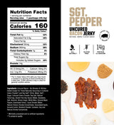 SAVAGE Bacon Jerky Variety - Sizzlin Maple, Bourbon Glaze, Smokehouse, Sgt. Pepper (Pack of 4) - Gluten Free, High Protein, Low Calorie