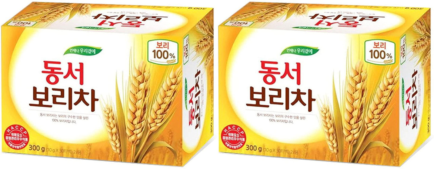 Dongsuh Roasted Barley Tea, 10g x 30 bags Pack of 2
