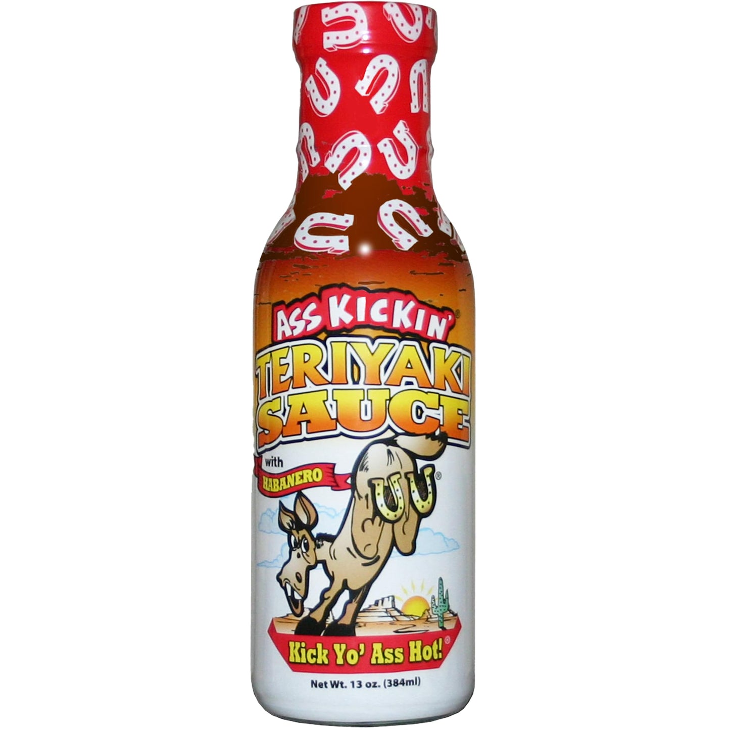 KICKIN' Spicy Teriyaki Sauce with Habanero - 13 oz. - Premium Gourmet Hot Stir Fry Sauce - Perfect Steak Marinade or Chicken Teriyaki Sauce