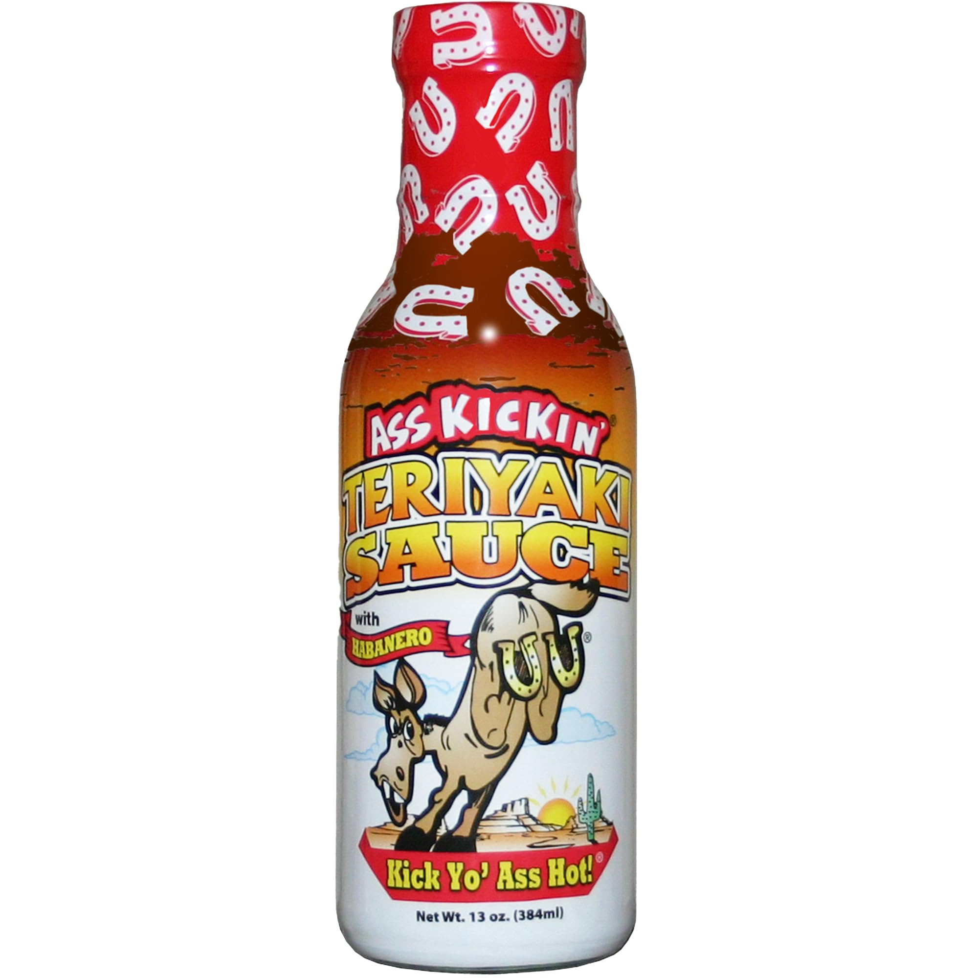 KICKIN' Spicy Teriyaki Sauce with Habanero - 13 oz. - Premium Gourmet Hot Stir Fry Sauce - Perfect Steak Marinade or Chicken Teriyaki Sauce