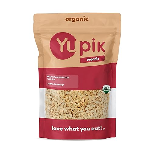Yupik Organic Watermelon Kernels, No Shells, 2.2 lb (35.2 oz), Gluten-Free, Non-GMO, Vegan, Kosher, Shelled, Raw Seeds, Plant-Based Protein, Source