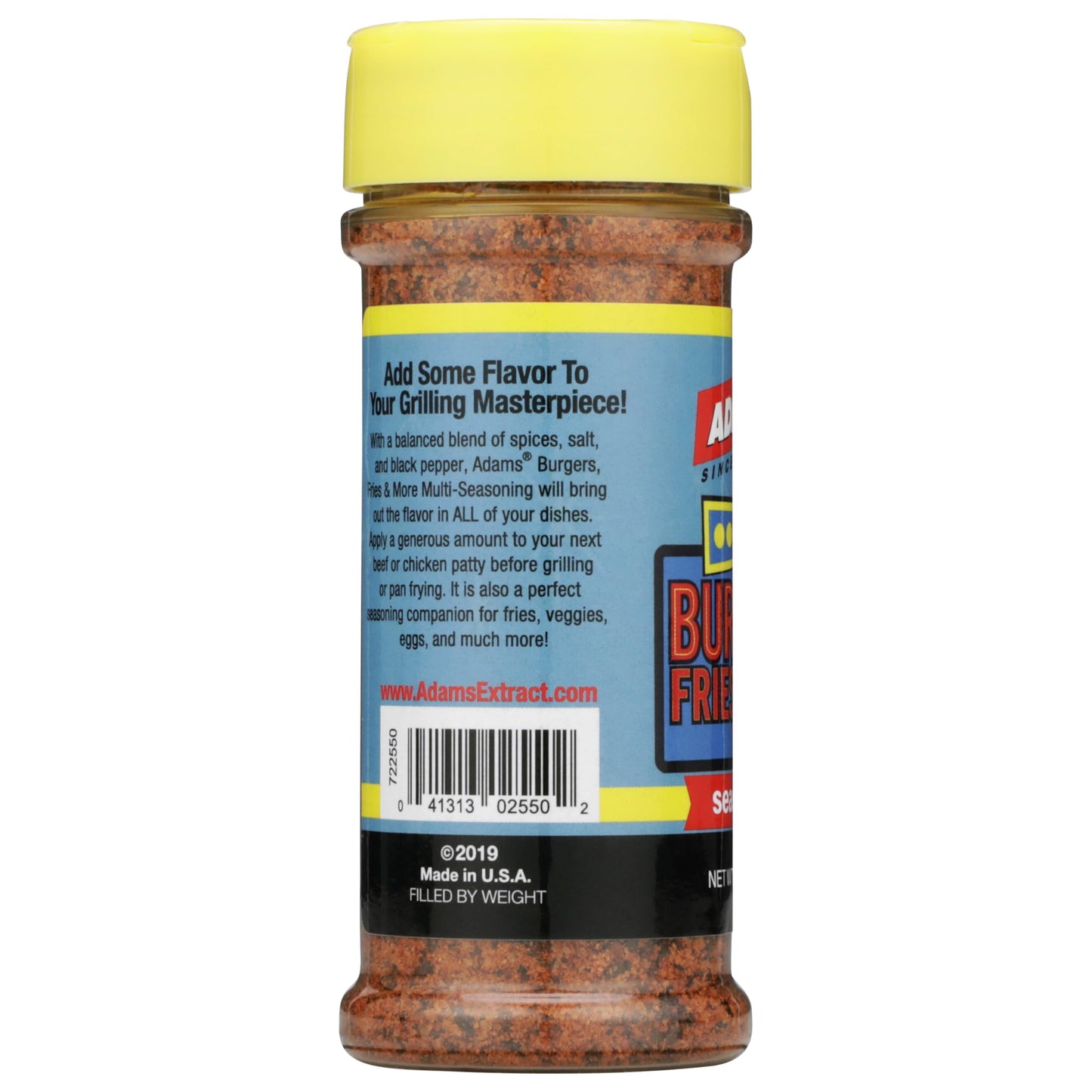 Adam's Seasonings 3.5-6oz Container (Pack of 3) Choose Flavor Below (Burgers Fries & More 5.54oz)