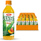 OKF Aloe Vera Drink Juice with Pure Aloe Pulp, Variety, 16.9 oz. (Mango, Pack of 20), Plant Based Drink, Korean drinks