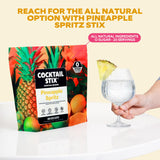 Cocktail Stix Zero Sugar Pineapple Spritz Mixer - Cocktail & Mocktail Drink Mixer - Skinny Mixes - Water Flavoring Packets - Vegan - No Calories, No