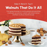 California Raw Walnuts- 4 Pounds, Resealable Package-Fresh, No Shell, Unsalted-All Natural Dry Halves and Chopped Pieces-For Snacking, Kids, Baking