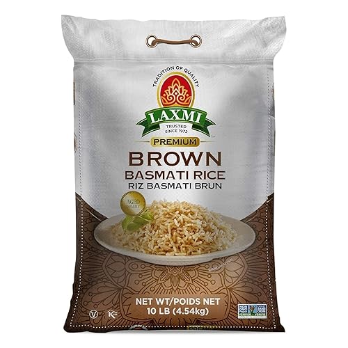 Laxmi All-Natural Brown Basmati Rice, 10 Pound Bag