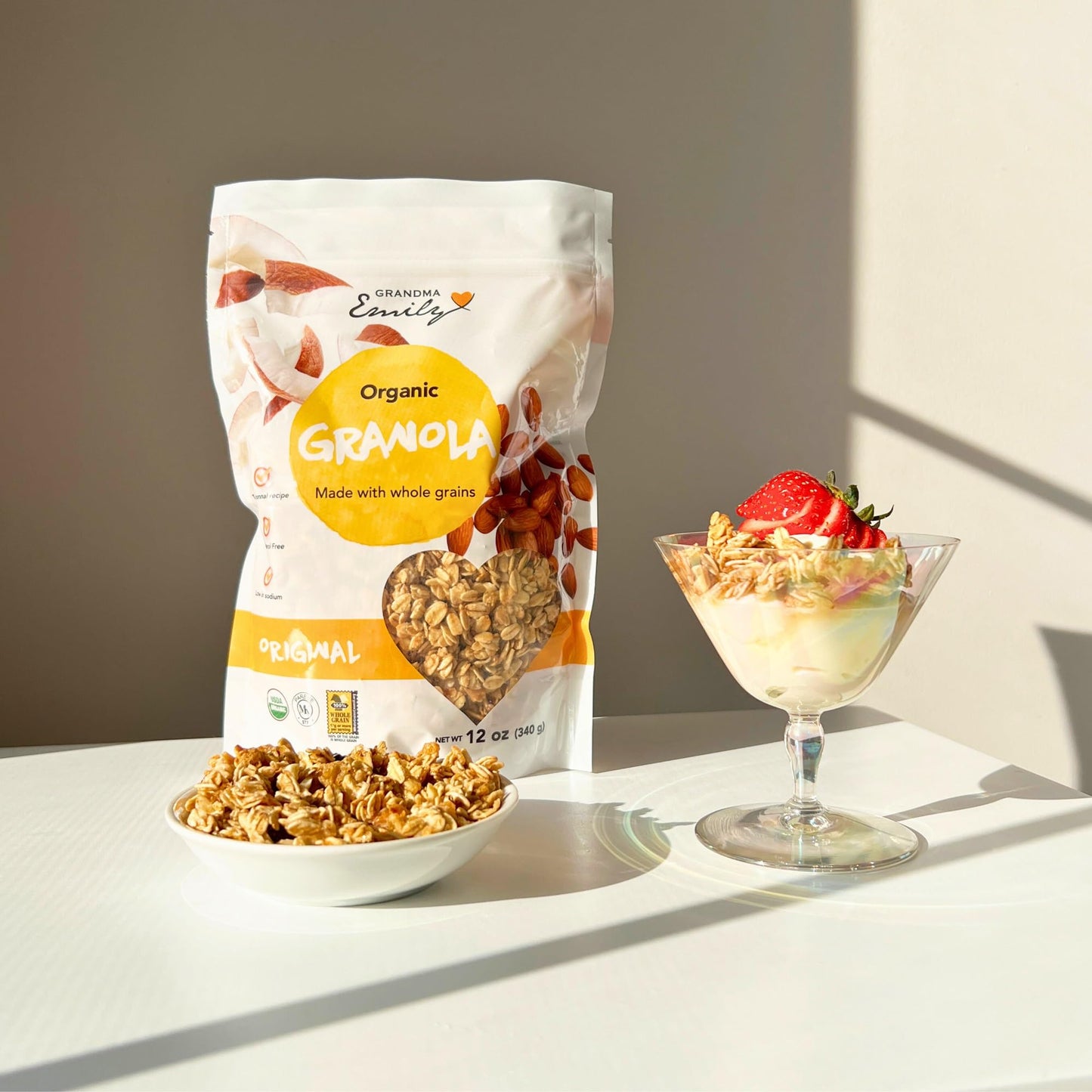Grandma Emily Organic Original Breakfast Granola with Coconut and Almond, 12 ounces (Pack of 2)