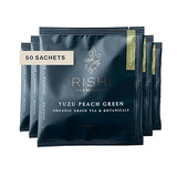 Rishi Tea Yuzu Peach Green Tea - Organic Loose Leaf Green & Herbal Blend, Naturally Sweet & Low Caffeine, Enjoy Hot or Iced - 50 Count