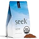 Seek Mold Free Coffee - Low Acid Coffee - Certified Organic Clean Coffee - Non-GMO 100% Arabica Ground Coffee - Third Party Tested For Mycotoxins
