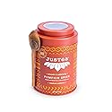 JusTea PUMPKIN SPICE | Loose Leaf Black Tea | Tin with Hand Carved Tea Spoon | 40+ Cups (4.2oz) | Medium Caffeine | Award-Winning | Fair Trade |