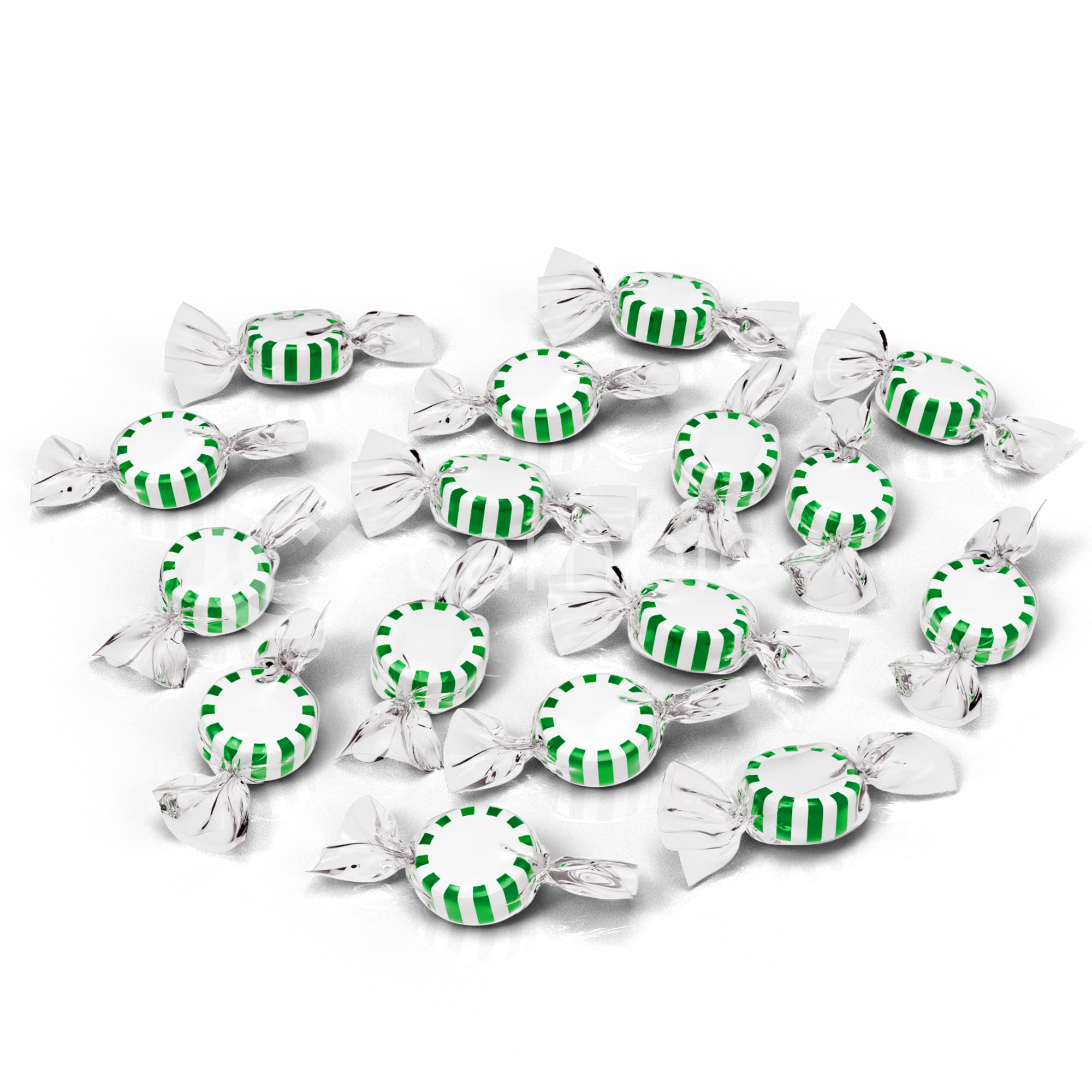 Arcor Spearmint Starlights Candy by Cambie | 2 lbs of Spearmint Starlight Mints | Individually Pinwheel Mint Hard Candy | Deliciously Sweet Mint Candy