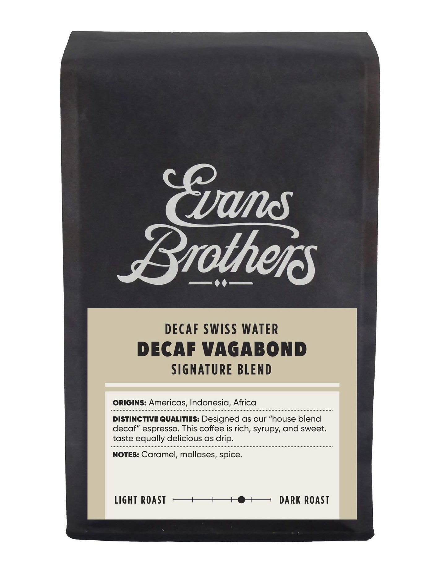 Evans Brothers Coffee Decaf Vagabond, 12 Oz