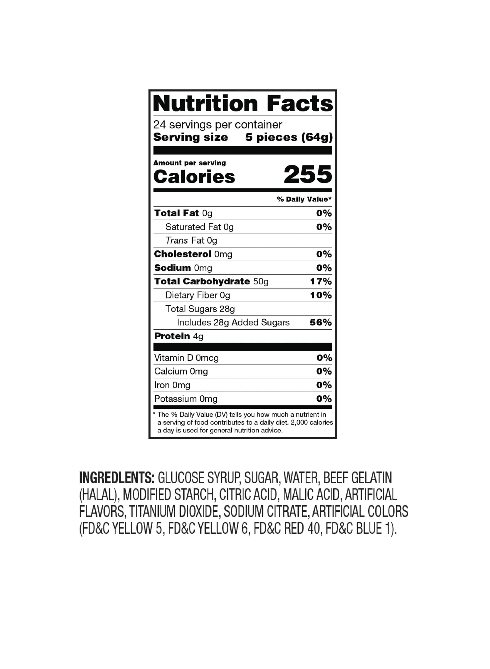 TAJUBO Gummy Pizza Candy, Fruity Flavor, 5 Slices per Pack, 2.26 oz, (Pack of 24 Units)